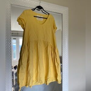Notperfectlinen volume dress with short sleeves